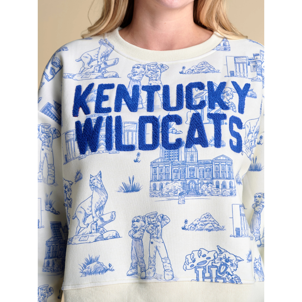 Kentucky Wildcats Team Toile Pullover Crewneck