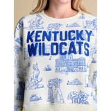 Kentucky Wildcats Team Toile Pullover Crewneck