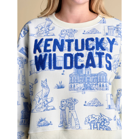 Kentucky Wildcats Team Toile Pullover Crewneck