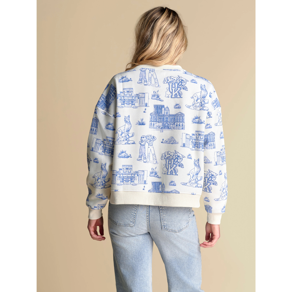 Kentucky Wildcats Team Toile Pullover Crewneck