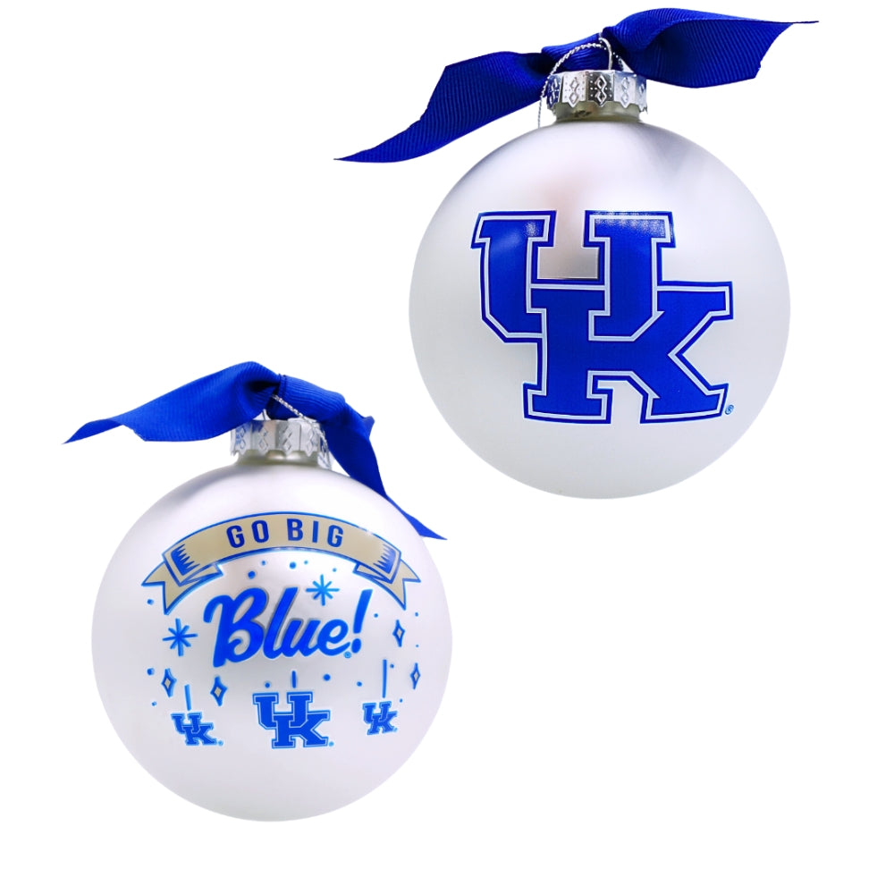 UK Go Big Blue Glass Ball Ornament