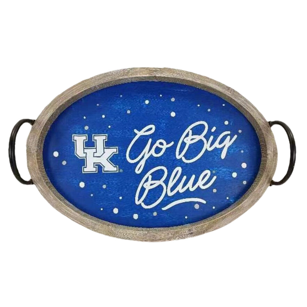 UK Go Big Blue Spirit Wooden Oval Tray