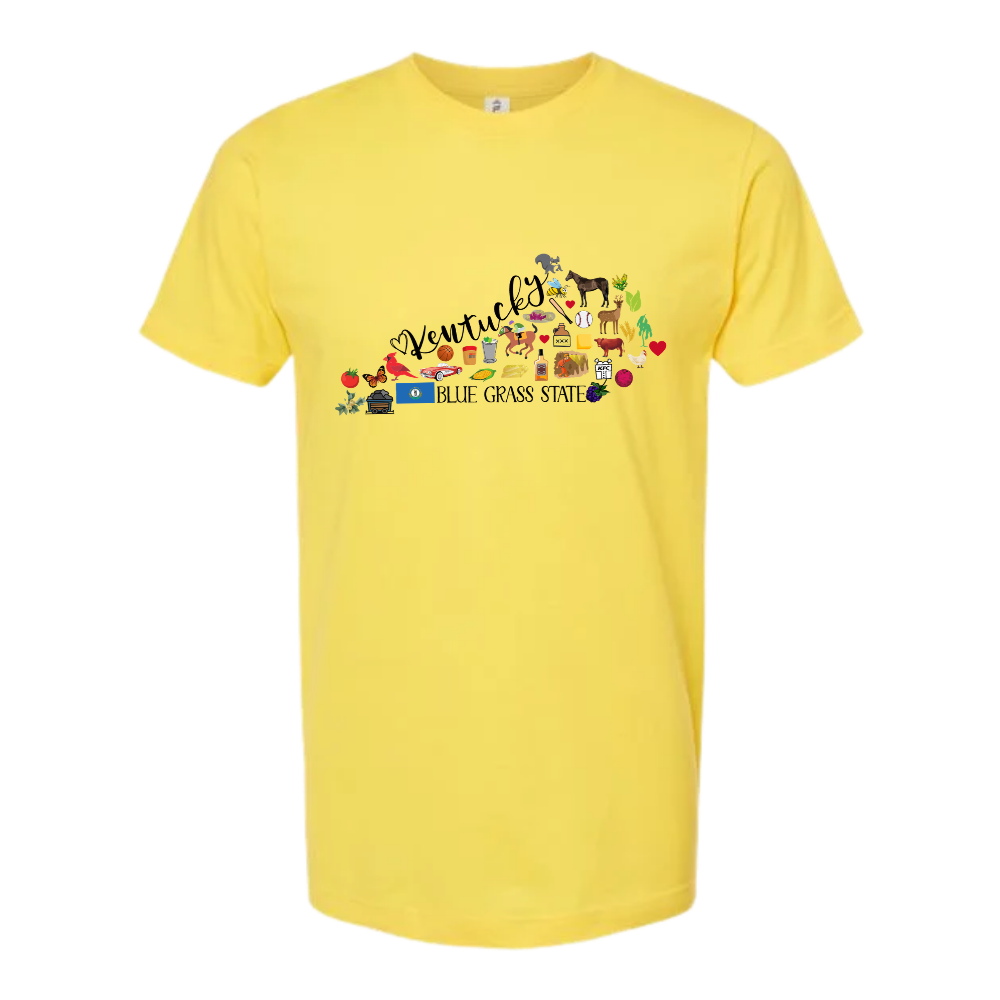 Camiseta con iconos ilustrados de Kentucky