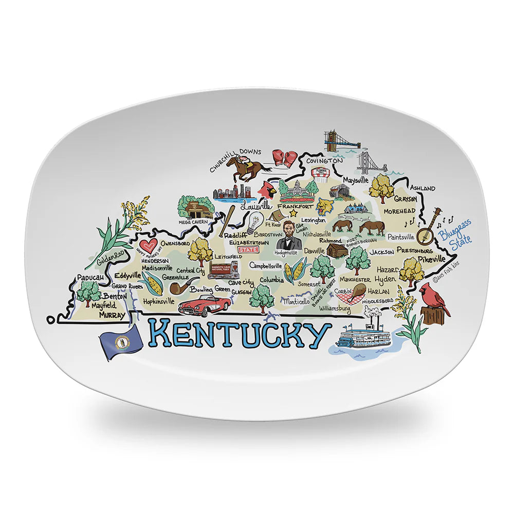 Kentucky State Icons Platter