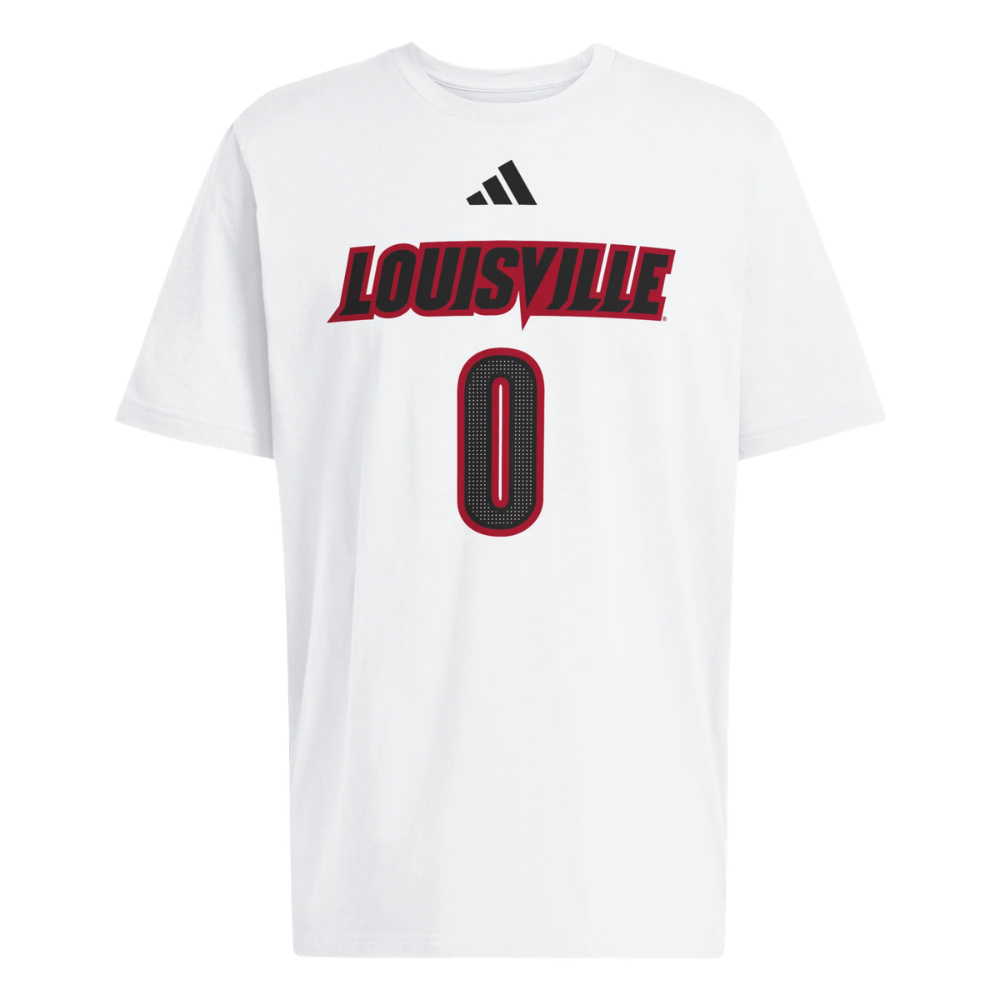 Adidas Louisville Basketball Mikel Brown Jr #0 T-Shirt