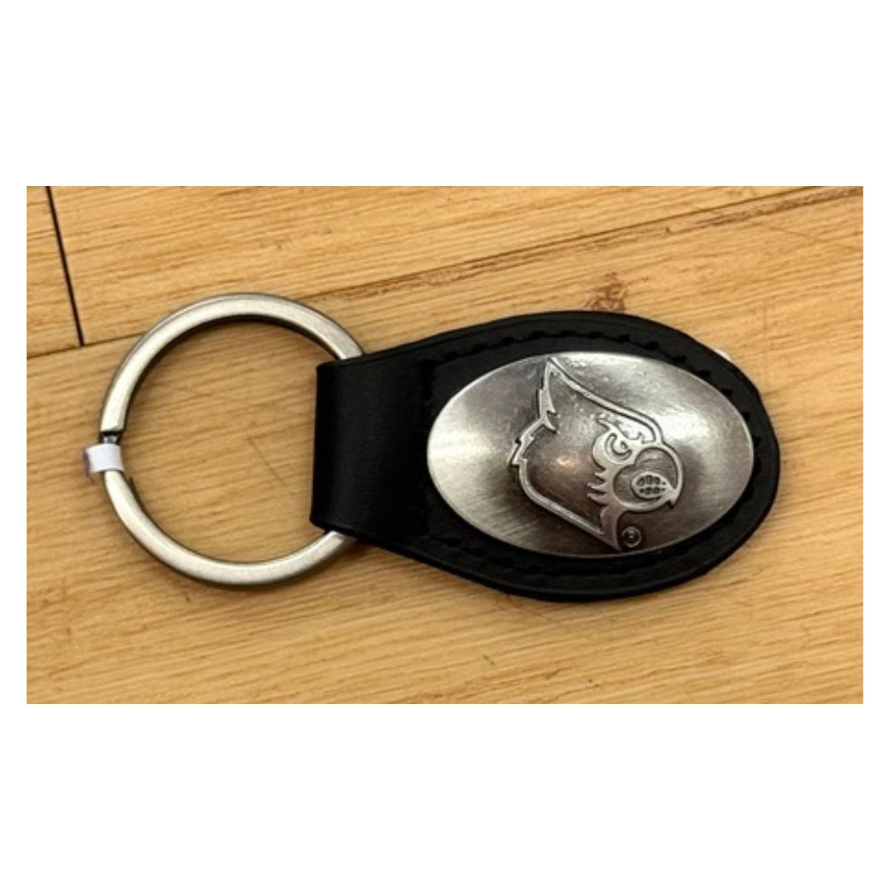 Louisville Cardinal Oval Keychain