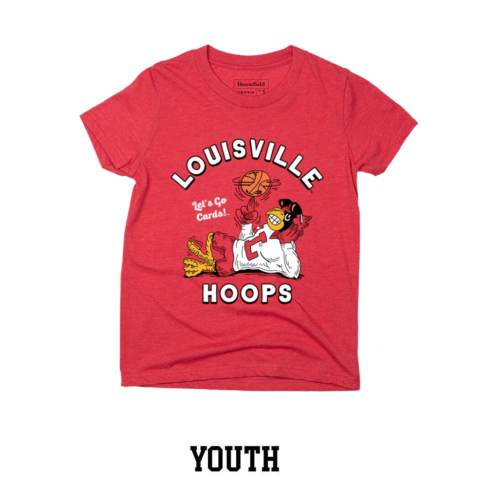 louisville gear Retro Louisville Hoops Tee | Red | XL