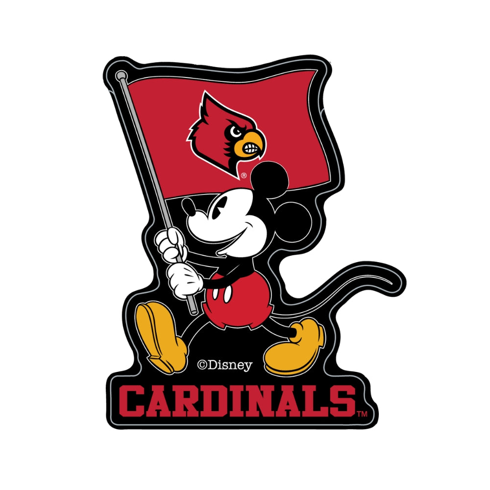 Mickey Louisville Cardinals Mascot Flag Sticker