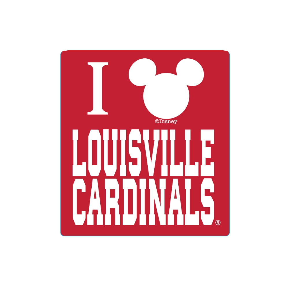 Louisville Cardinals Mickey Ears Sticker