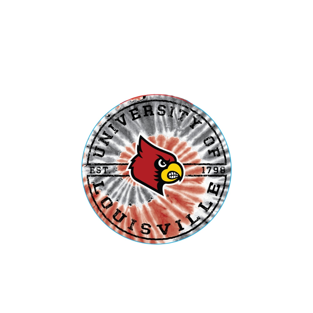 Tie Dye University of Louisville Cardinal Sticker