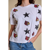 Louisville Cardinals Sequin Boxy T-Shirt