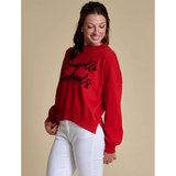 Louisville Cardinals Script Embroidered Mock Neck Sweater