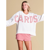 Cards All-Star Distressed Beaded Pullover
