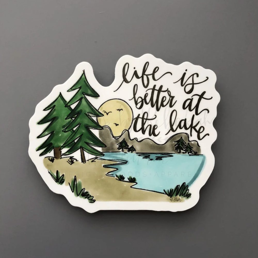 Life Better At Lake Sticker