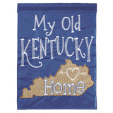 My Old Kentucky Home Burlap Garden Flag