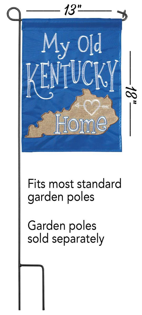My Old Kentucky Home Burlap Garden Flag