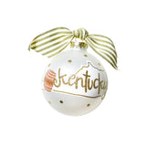 Kentucky Motif Glass Ornament