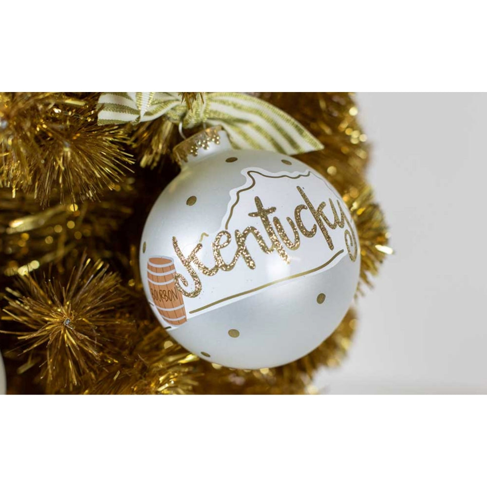 Kentucky Motif Glass Ornament