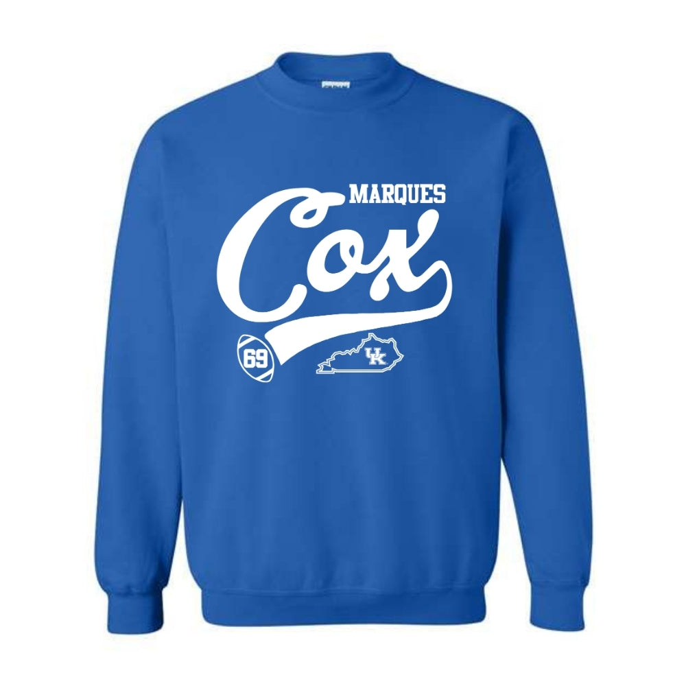 Marques Cox Flair Script Crewneck