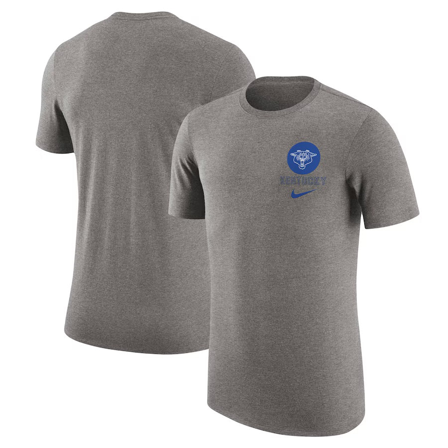 Men's Nike Heather Gray Kentucky Wildcats Retro Tri-Blend T-Shirt