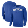 Men's Nike Kentucky Wildcats Wordmark Club Fleece Crewneck Sweatshirt Royal