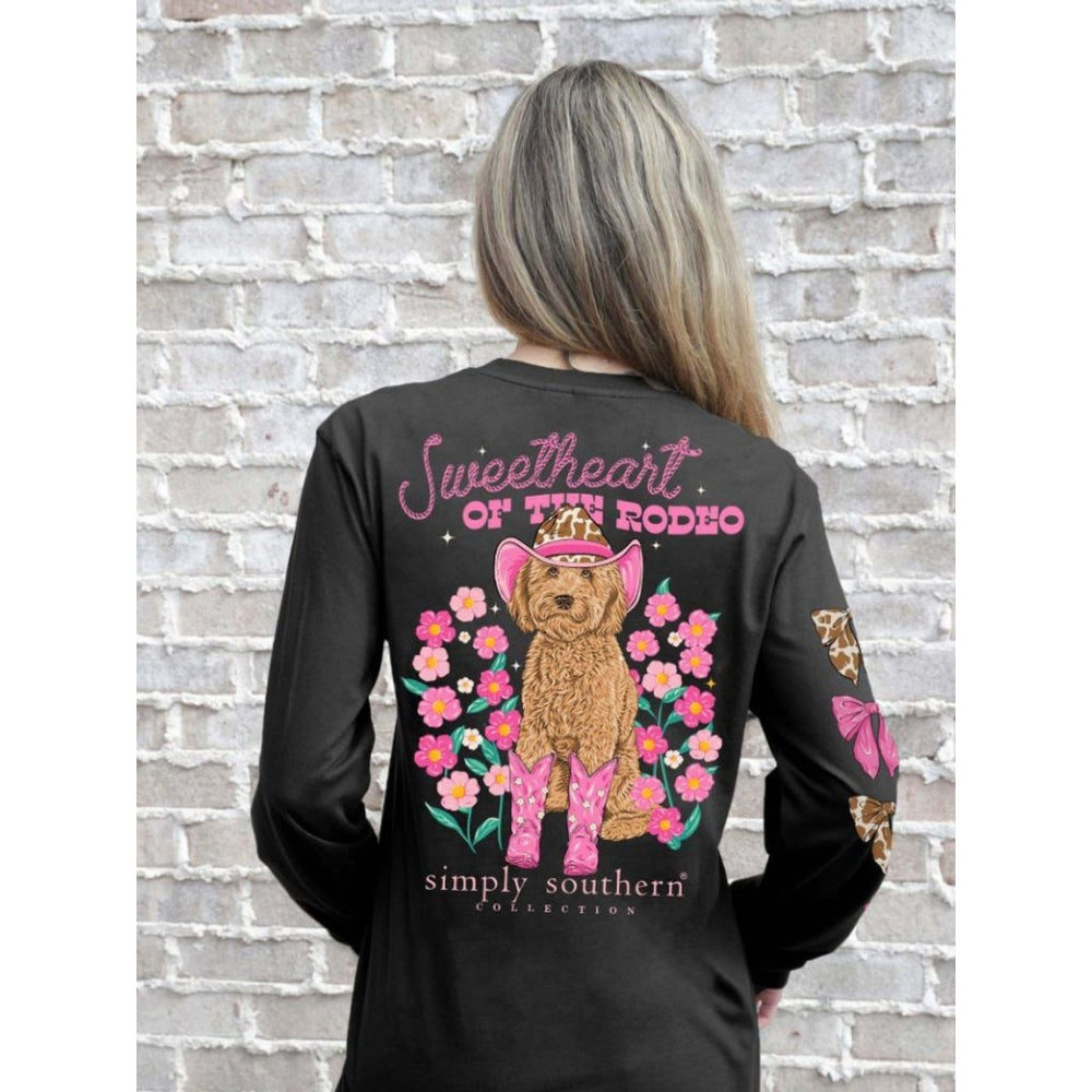 Simply Southern "Sweetheart of the Rodeo" Youth Long Sleeve T-Shirt