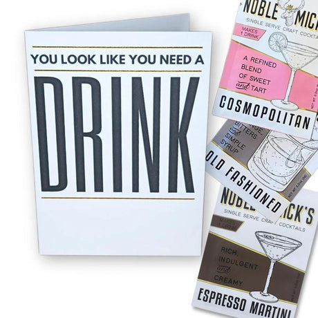 Need A Drink Card & 3 Drinks