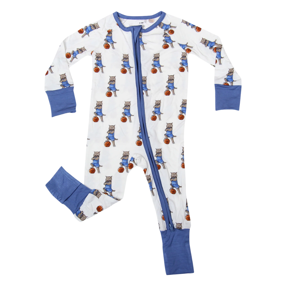 Standing Basketball Cat Kids Pajamas