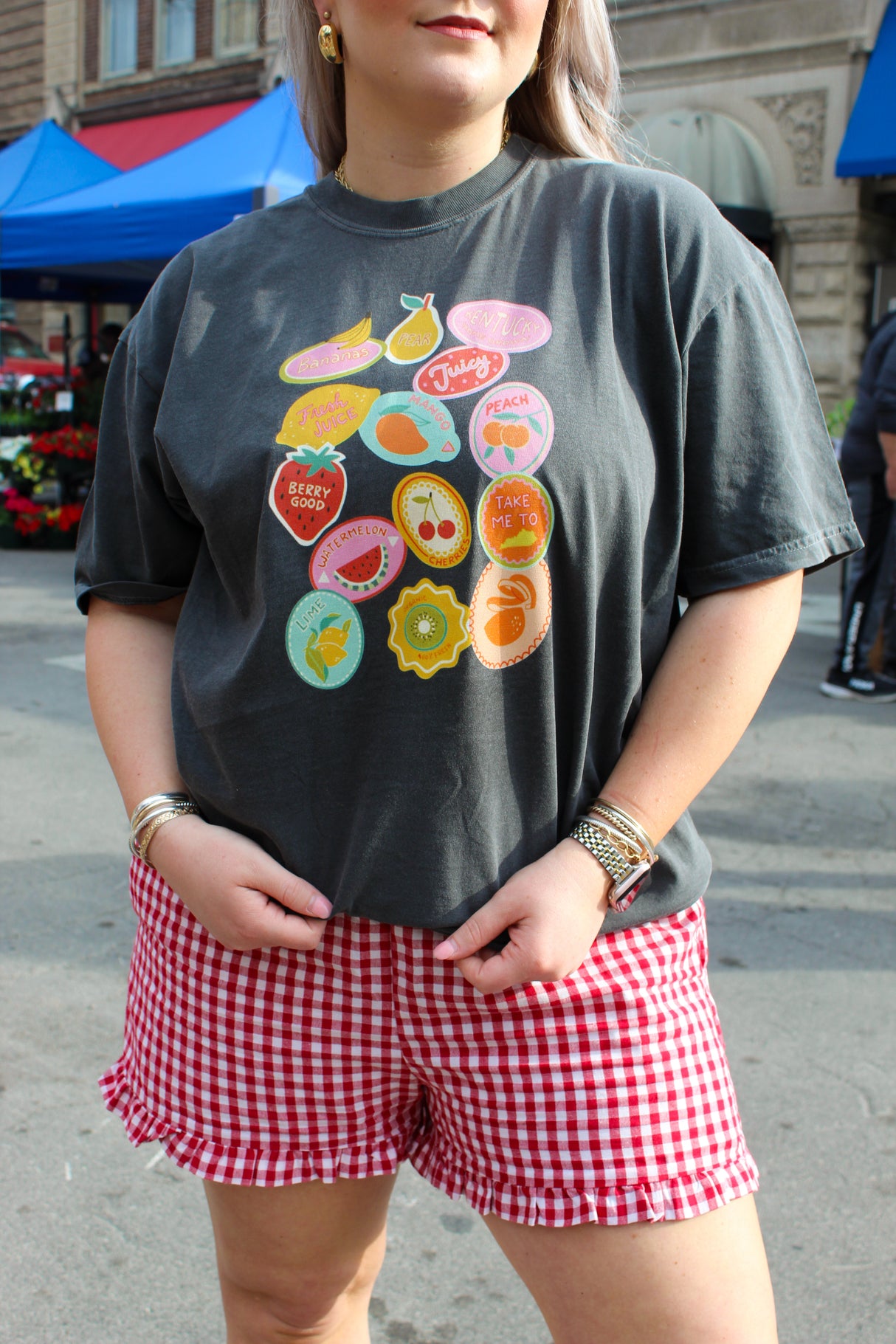 Kentucky Fresh Fruit Stickers Comfort Colors T-Shirt