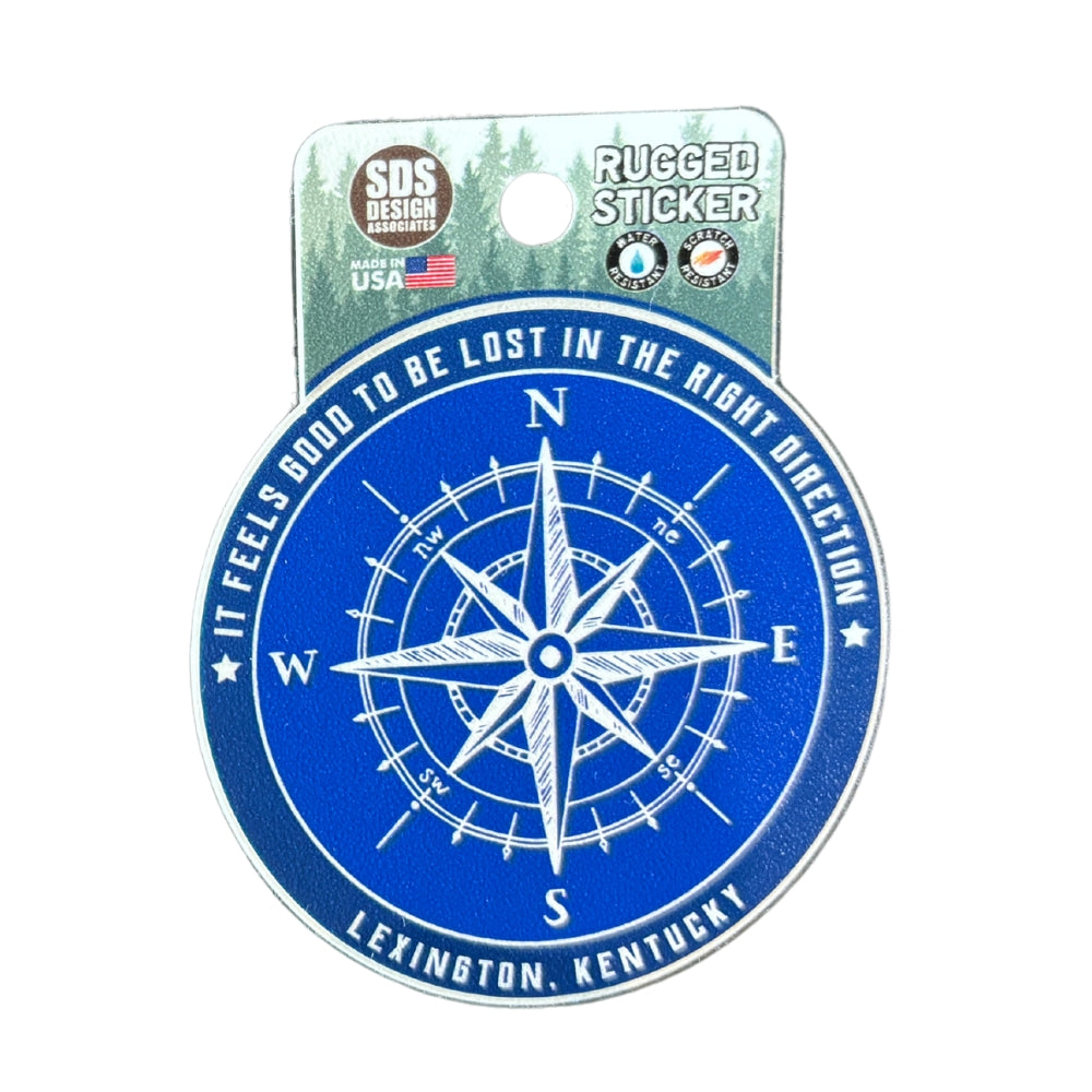 3" Compass Lexington, KY Rugged Sticker