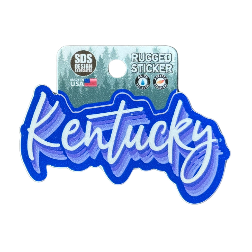 Kentucky Shadow Script Rugged Sticker