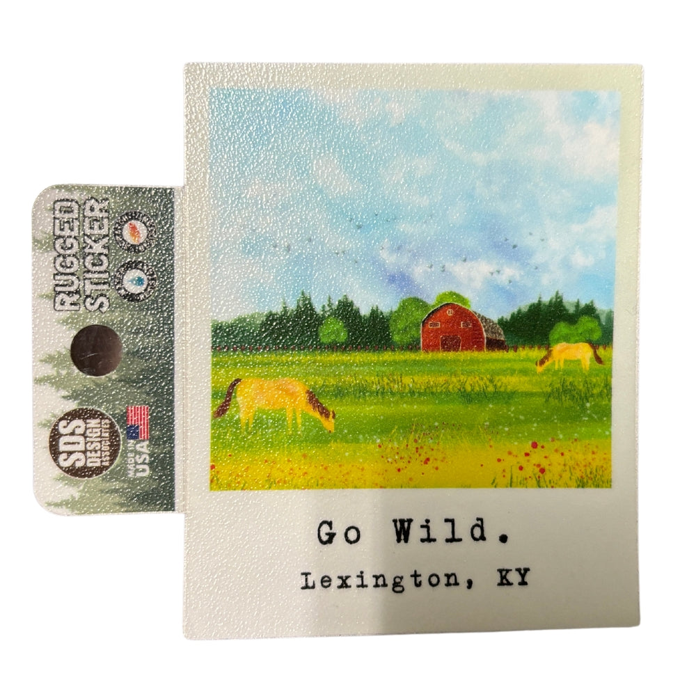 3" Go Wild Lexington Polaroid Sticker