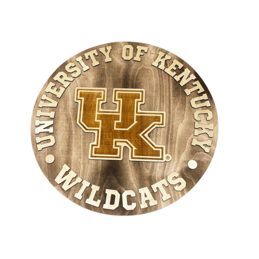 UK Wooden Round Sign
