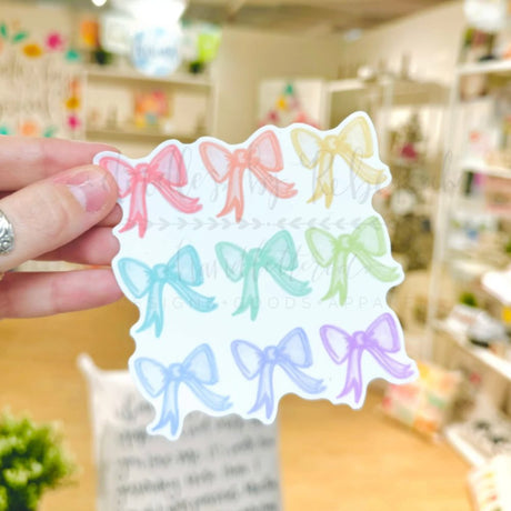 Rainbow Bow Sticker