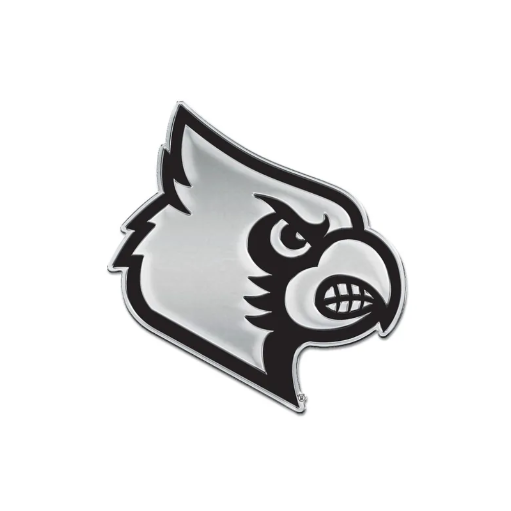Louisville Cardinals Chrome Free Form Auto Emblem