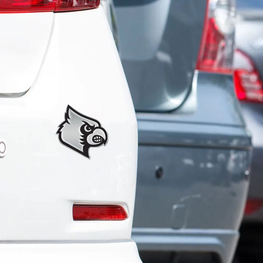 Louisville Cardinals Chrome Free Form Auto Emblem