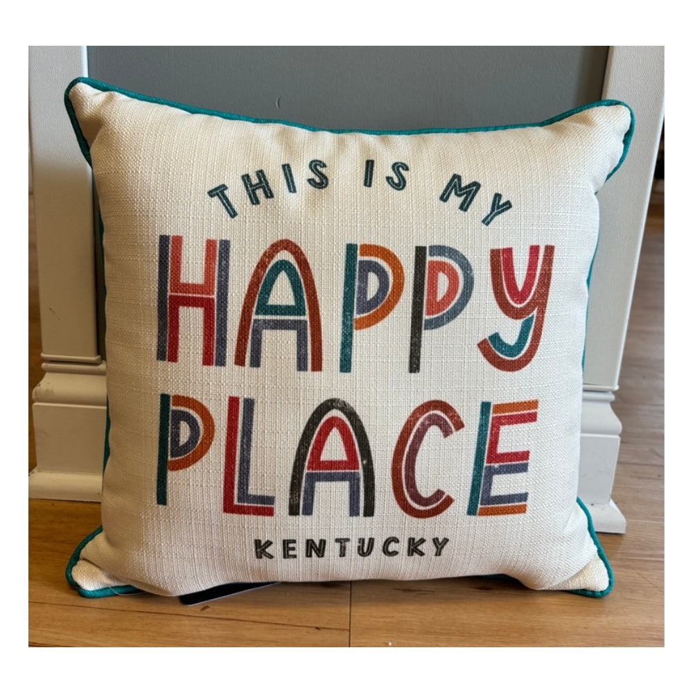 Kentucky is My Happy Place Pillow