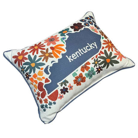 KY Fall Floral State Pillow