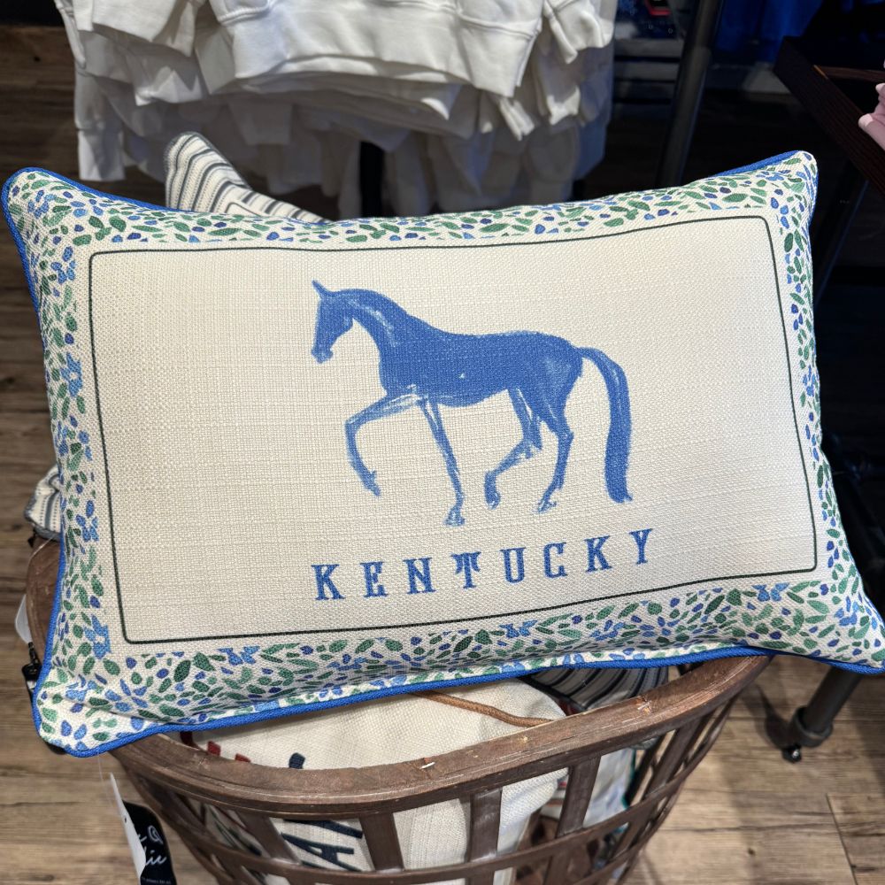 Floral Horse Hometown Pillow