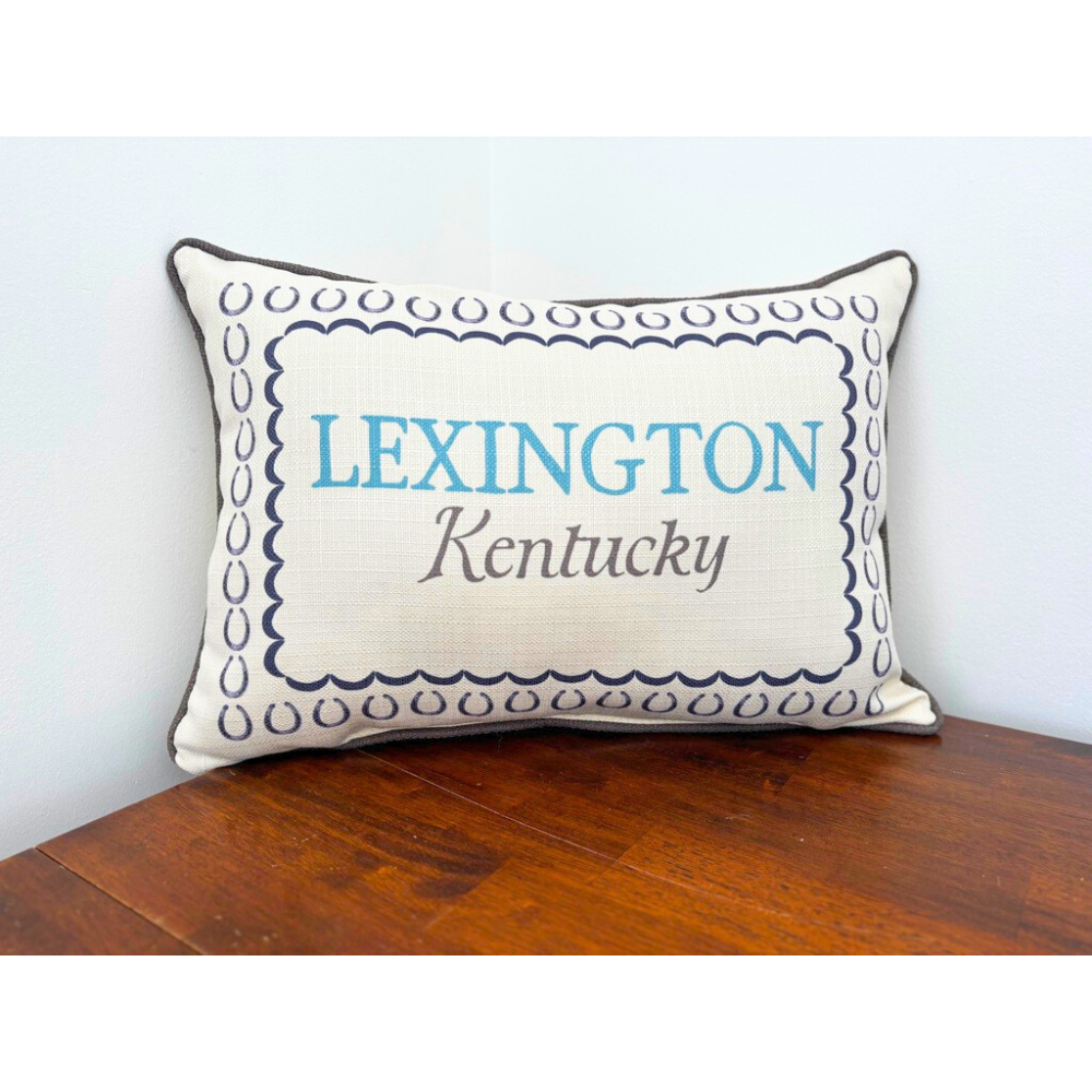 Lexington Horse Shoe Hometown Pillow