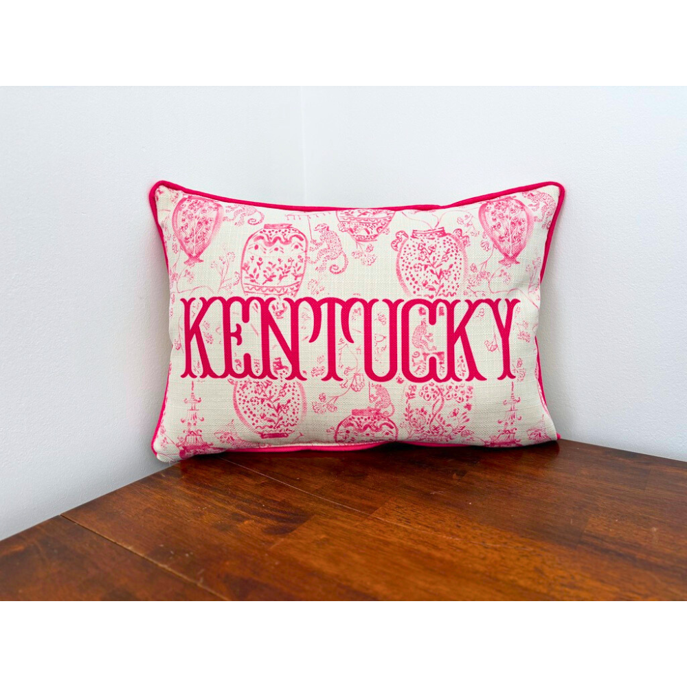 Kentucky Pink Pattern Pillow
