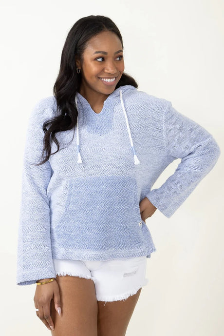 Simply Southern Slate Blue Terry Hoodie