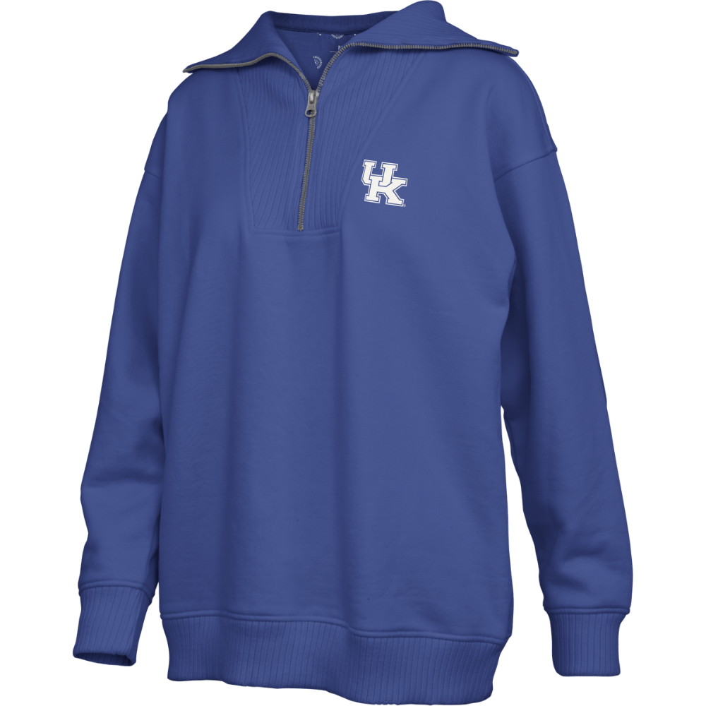 Kiosque cc × Laid.b Uniform Knit Blue UK Interlock Quarter Zip – Kentucky Branded