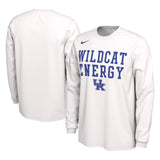 Unisex Nike White Kentucky Wildcats 2024 On-Court Bench Energy Long Sleeve T-Shirt