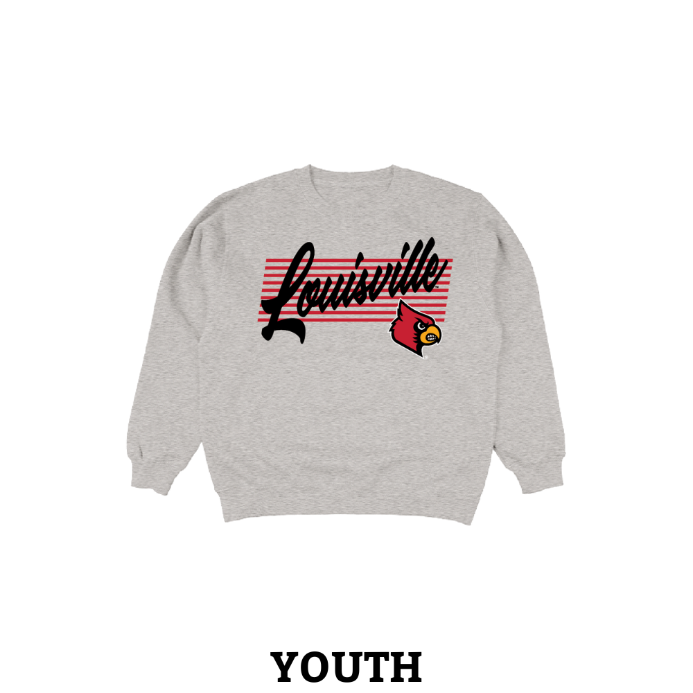 Louisville Cardinal Mini Blinds Youth Crewneck