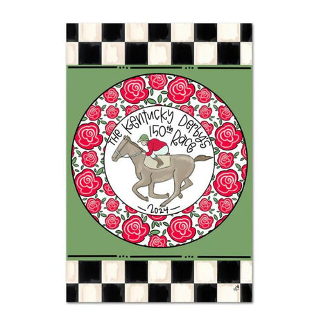 Kentucky Derby Rose Plate Flag