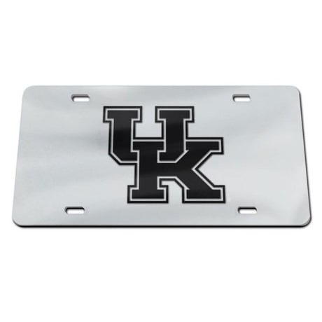 UK Silver/Black License Plate