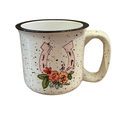 KY Pink Floral Horseshoe Mug