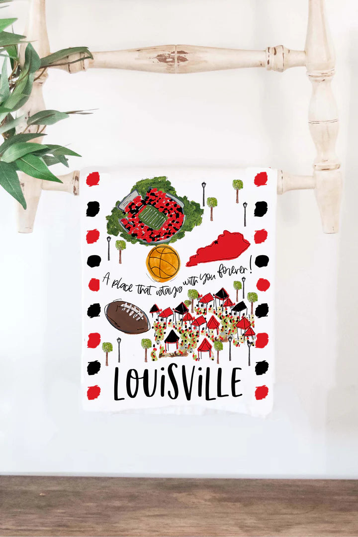 Louisville, KY Gameday Tea Towel