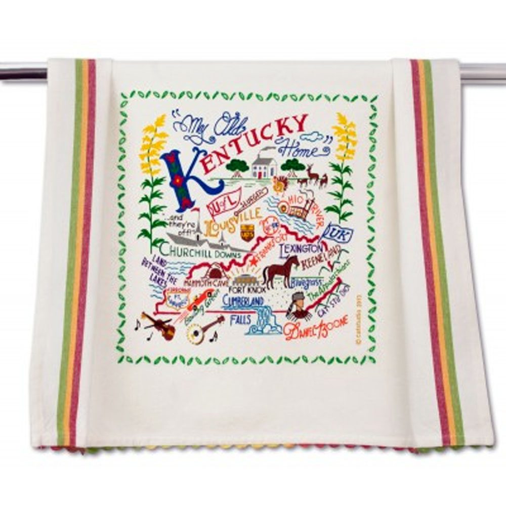 Allport Editions Kentucky State Facts Kitchen Towel 100% Cotton Kitchen Dish Towel T2817